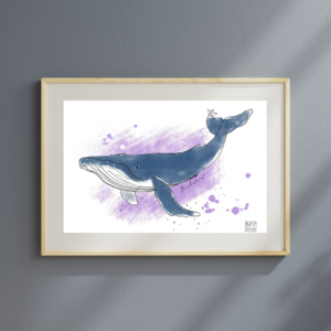 Art Print "Buckelwal" A5