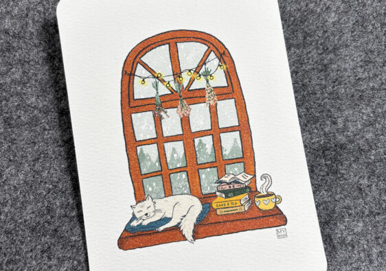 Postkarte Cozy Cat