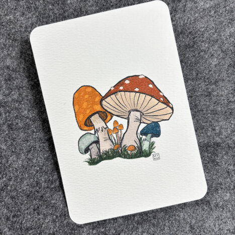 Postkarte Herbstkatze