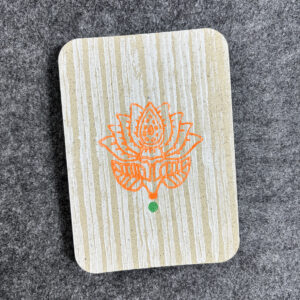 Graspapier Postkarte "Blume" - *handgedruckt