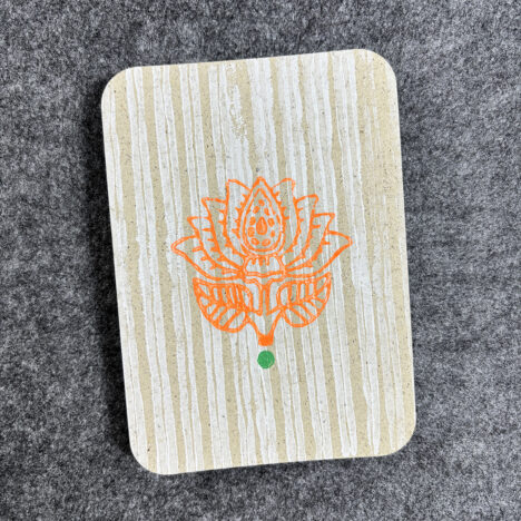 Graspapier-Postkarte Blockprint Boot