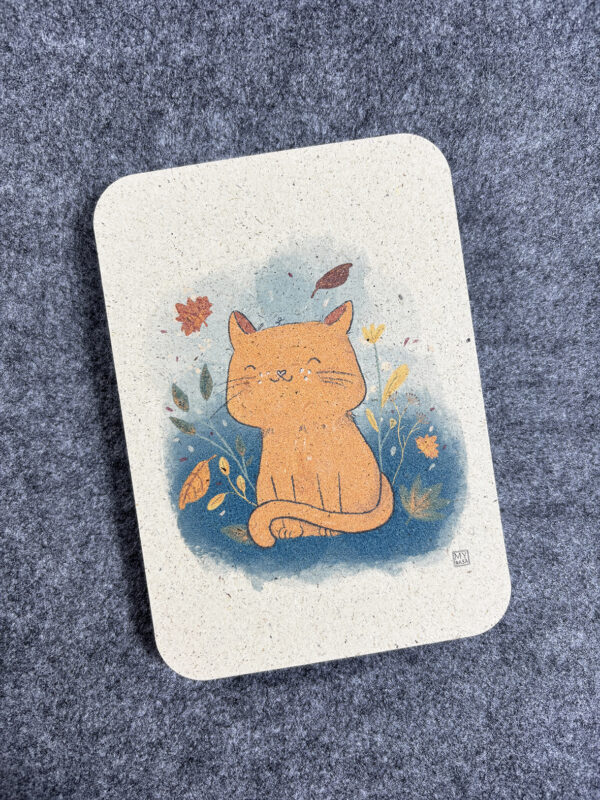 Graspapier Postkarte "Katze"