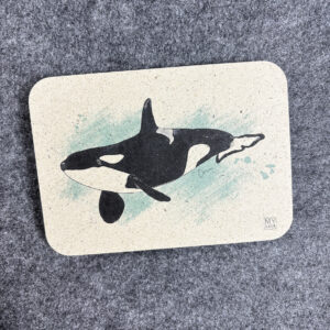Graspapier Postkarte "Orca"