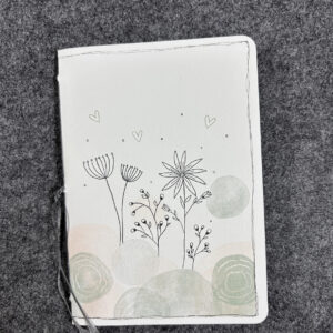 Notizheft "Blumen" DIN A6 *handgemacht