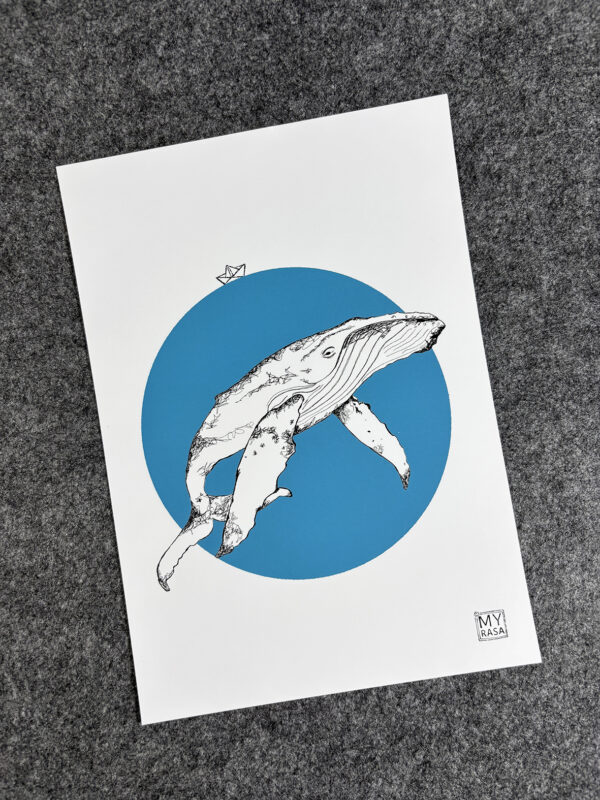 Art Print "Save the whales" A5/A4 – Bild 2
