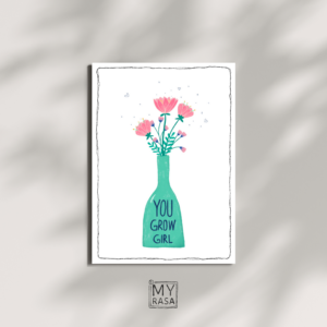 Postkarte "You grow Girl"