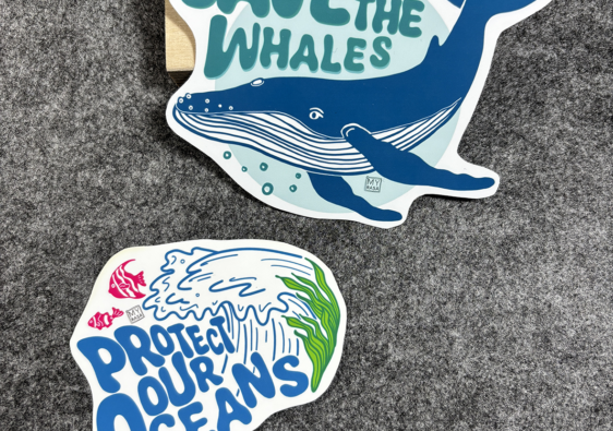 Stickerset "Save the whales"