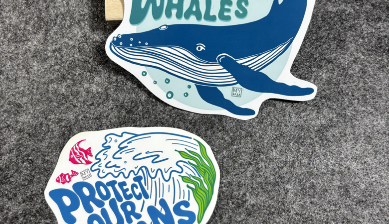 Stickerset "Save the whales"