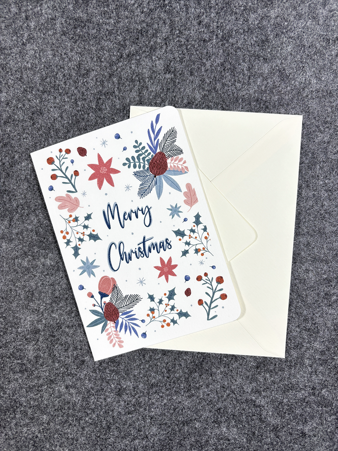 Grußkarte Weihnachten "Blumen"
