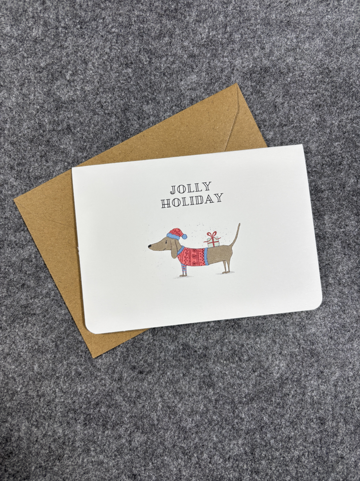 Grußkarte Weihnachten "Dackel"