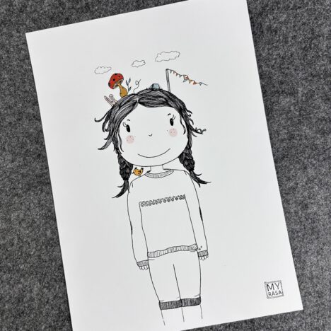 Art Print “Katze” (Postkarte, A5)