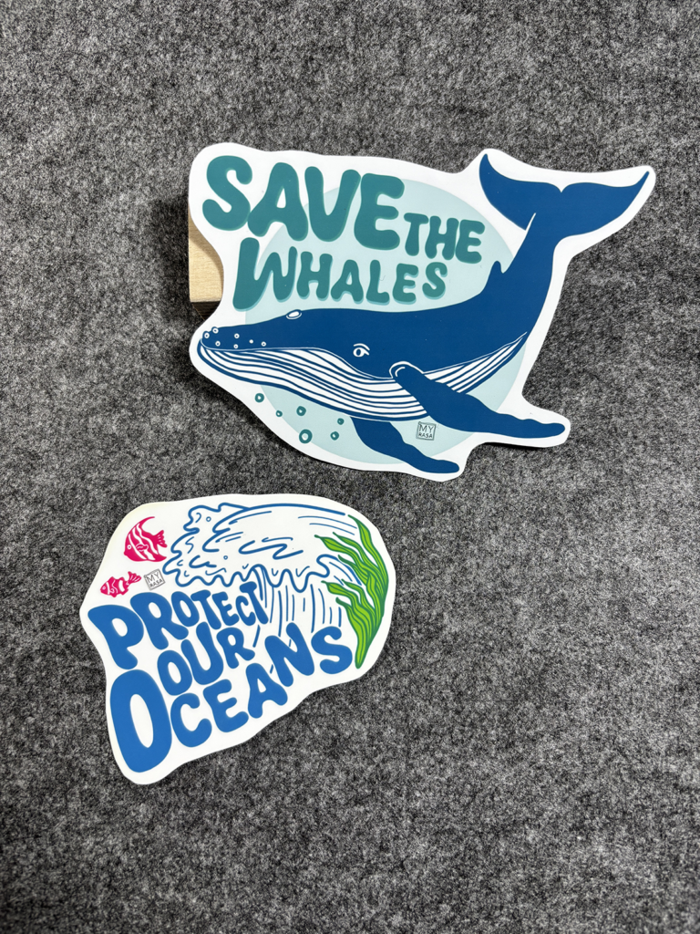 Stickerset "Save the whales"