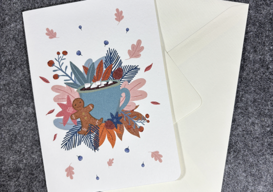 Grußkarte Weihnachten "Kakao"