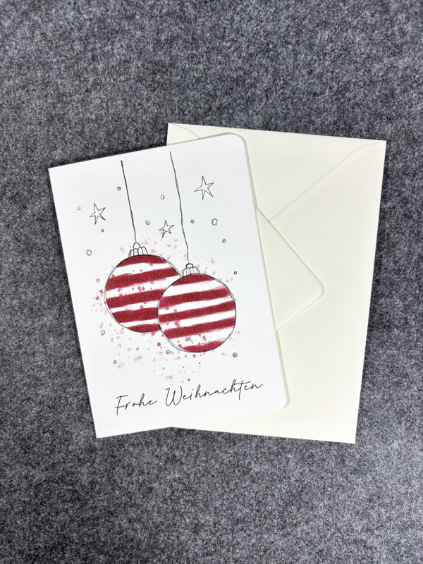 Weihnachtskarte Weihnachtskugeln – Bild 2
