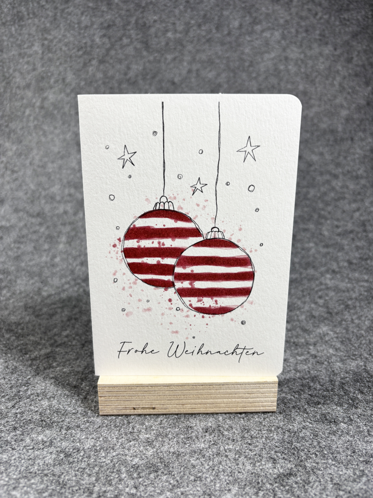Karte "Frohe Weihnachten - Kugeln"
