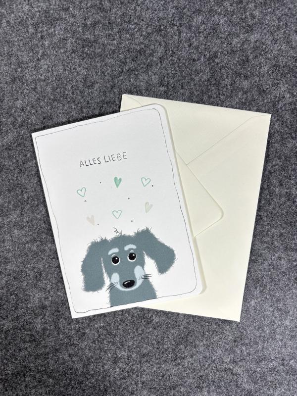 Grußkarte Hund "Alles Liebe" – Bild 2