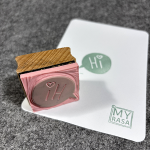 Handgemachter Stempel "Hi"