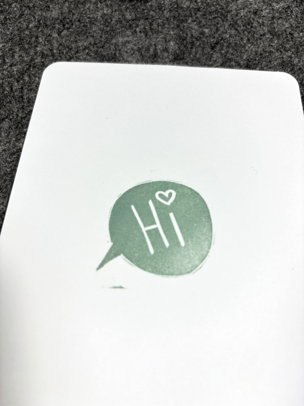 Handgemachter Stempel "Hi" – Bild 3