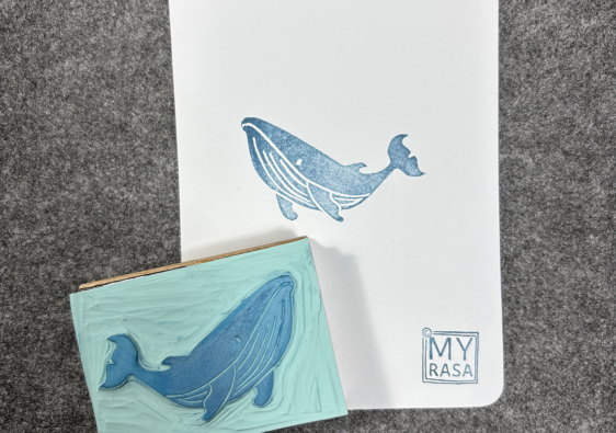 Handgemachter Stempel "Wal"