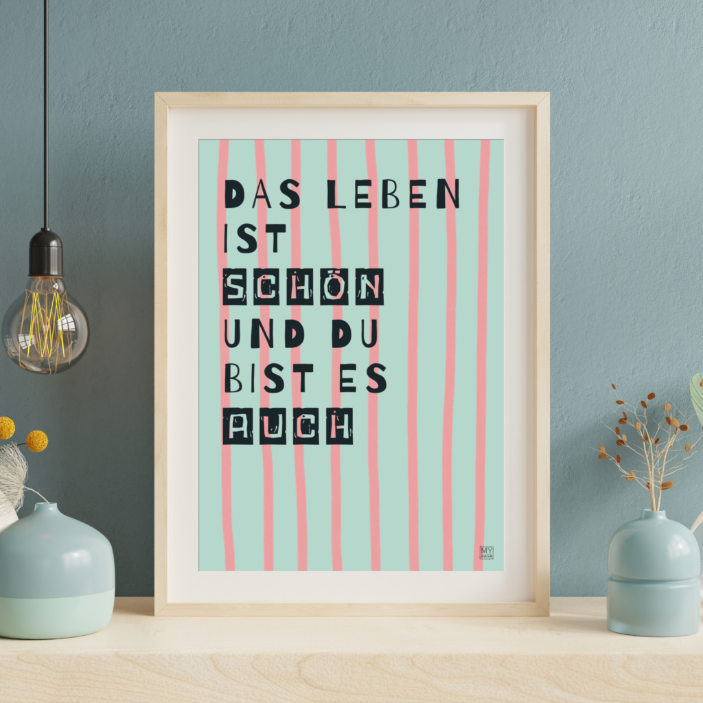 Poster "Du bist schön"