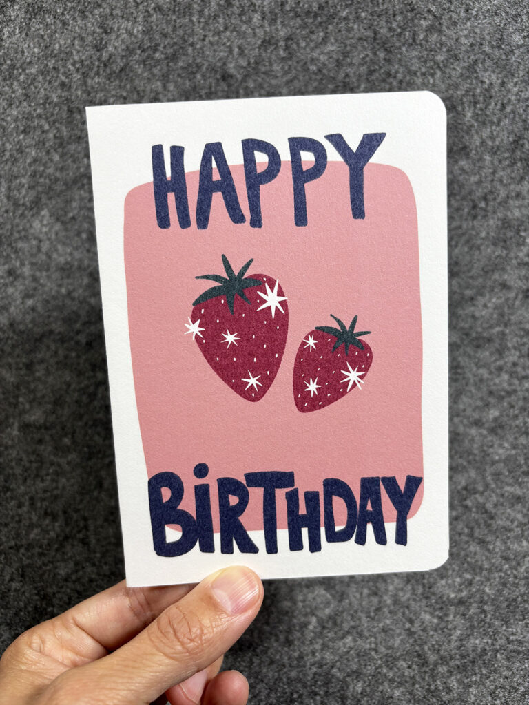 Geburtstagskarte Strawberrries