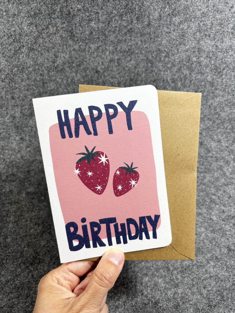 Geburtstagskarte Strawberrries
