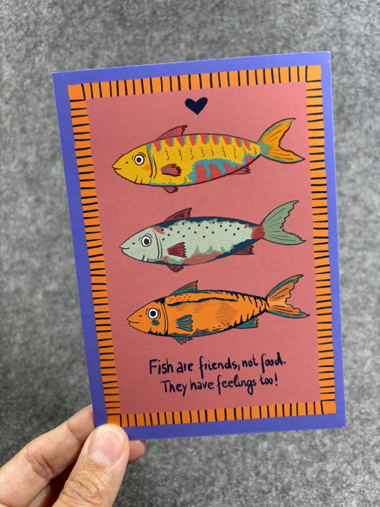 Mini Kunstdruck Fish are friends