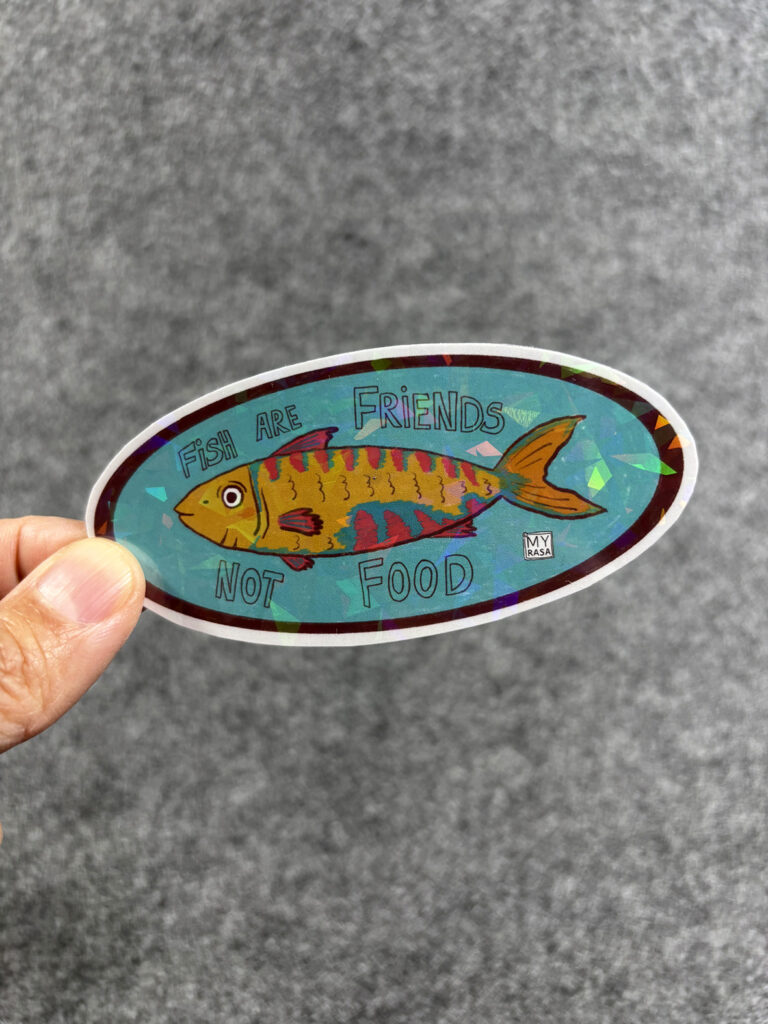 Vinylsticker Fish are friends